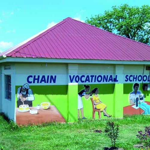 Das neue Gebäude der Berufsschule in Mukono, Uganda
