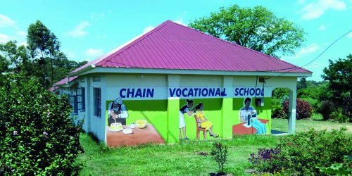 Das neue Gebäude der Berufsschule in Mukono, Uganda