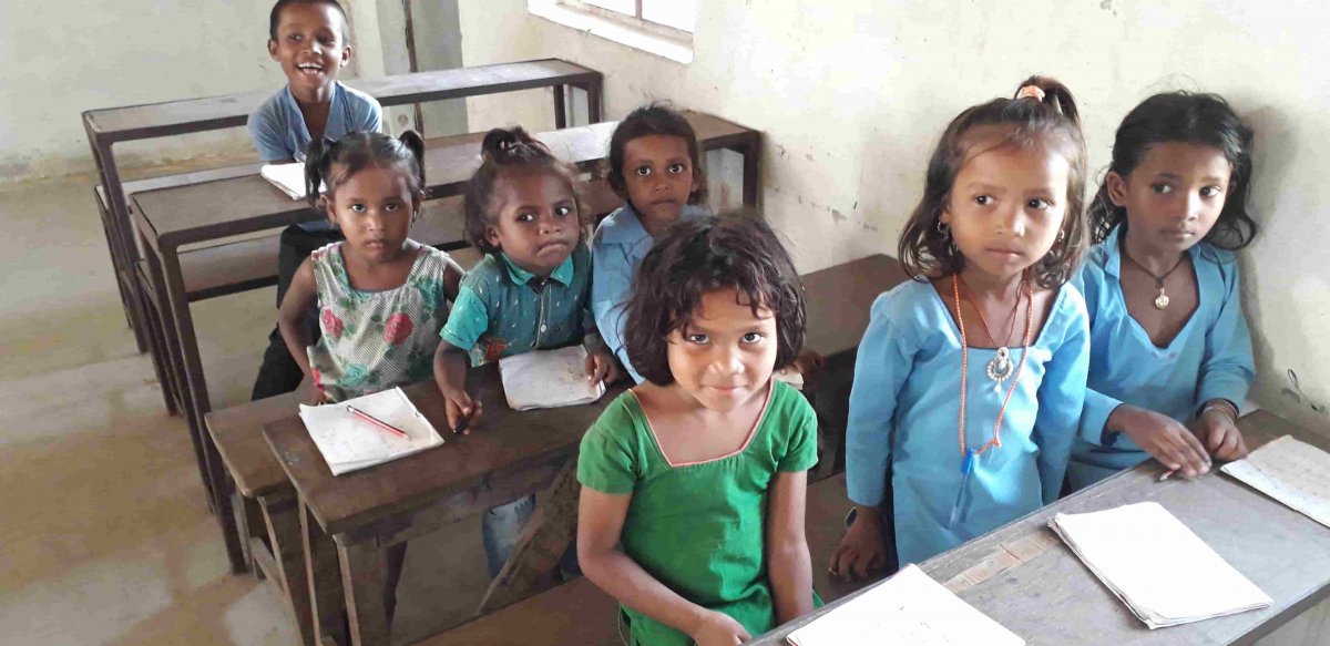 Kinder in einer Schule in Nepal