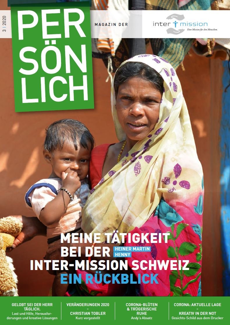 Titelbild Magazin Persönlich 03/2020, Mutter mit Kind auf dem Arm