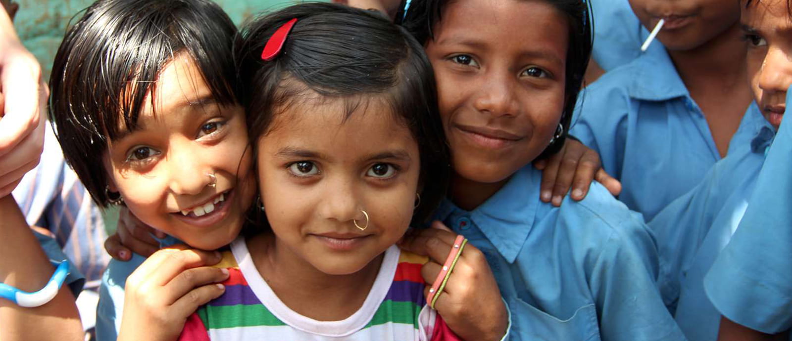 Indische Kinder mit großen Augen