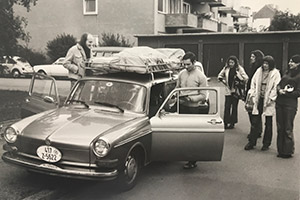 1973 Jochen Tewes fährt mit VW nach Chennai